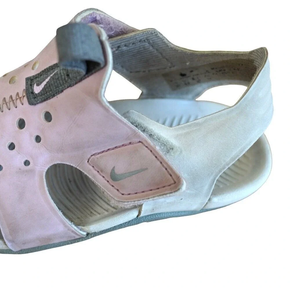 Nike Sunray Protect 2 Kids Size 7 Pink White Water Sandals Shoes